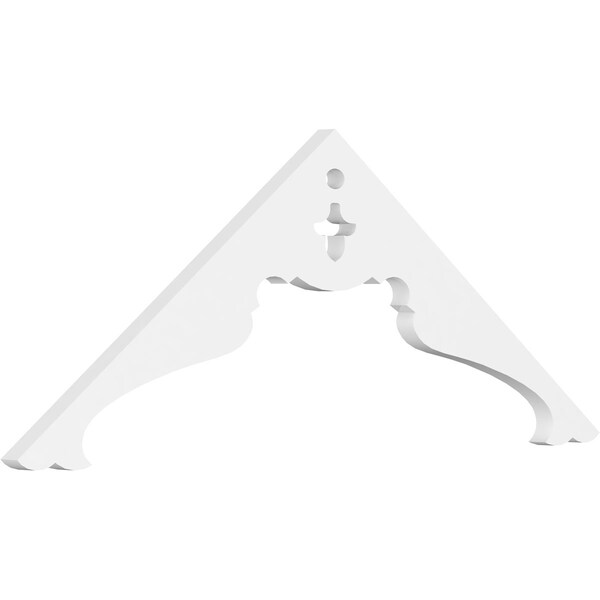 Ekena Millwork Pitch Heath Architectural Grade PVC Gable Pediment, 36"W x 13 1/2"H x 1"P (9/12) GPP036X014X100HEA - main
